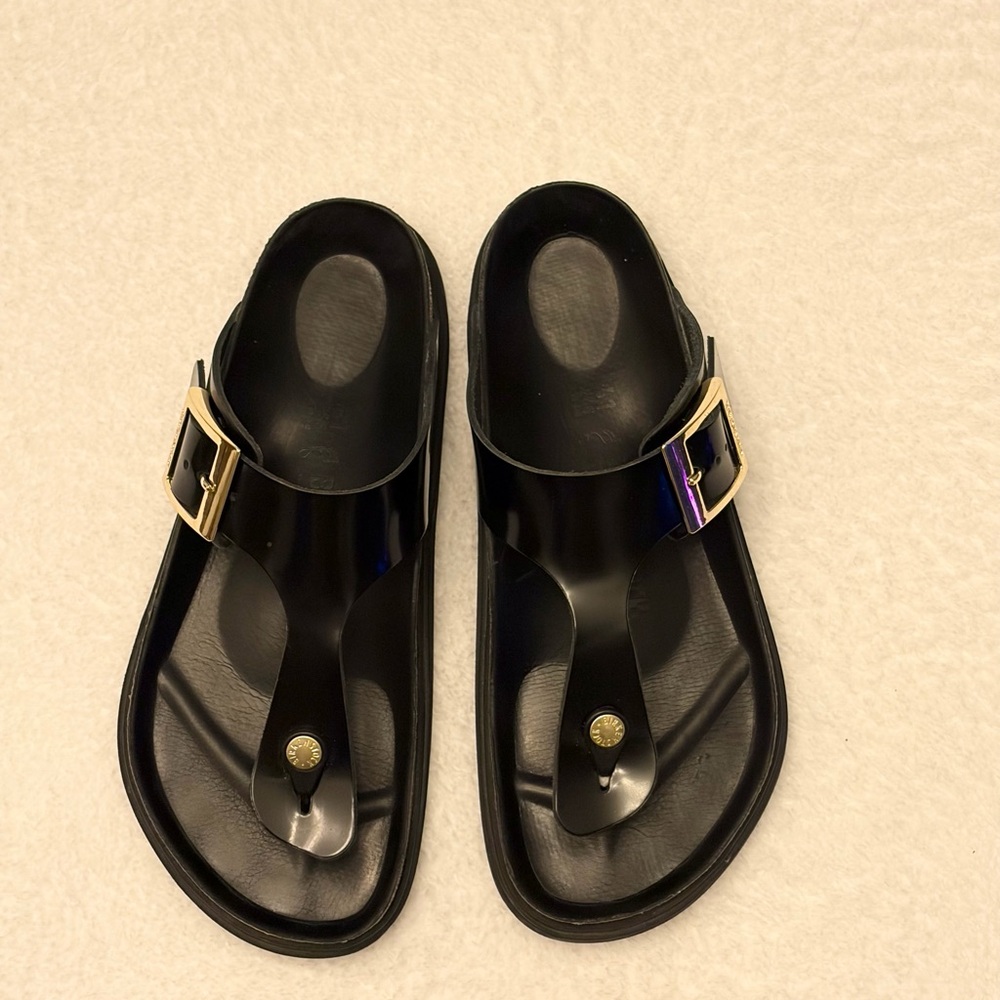 Birkenstock Gizeh Droplet Buckle Sandals/Black - Picture 2 of 8